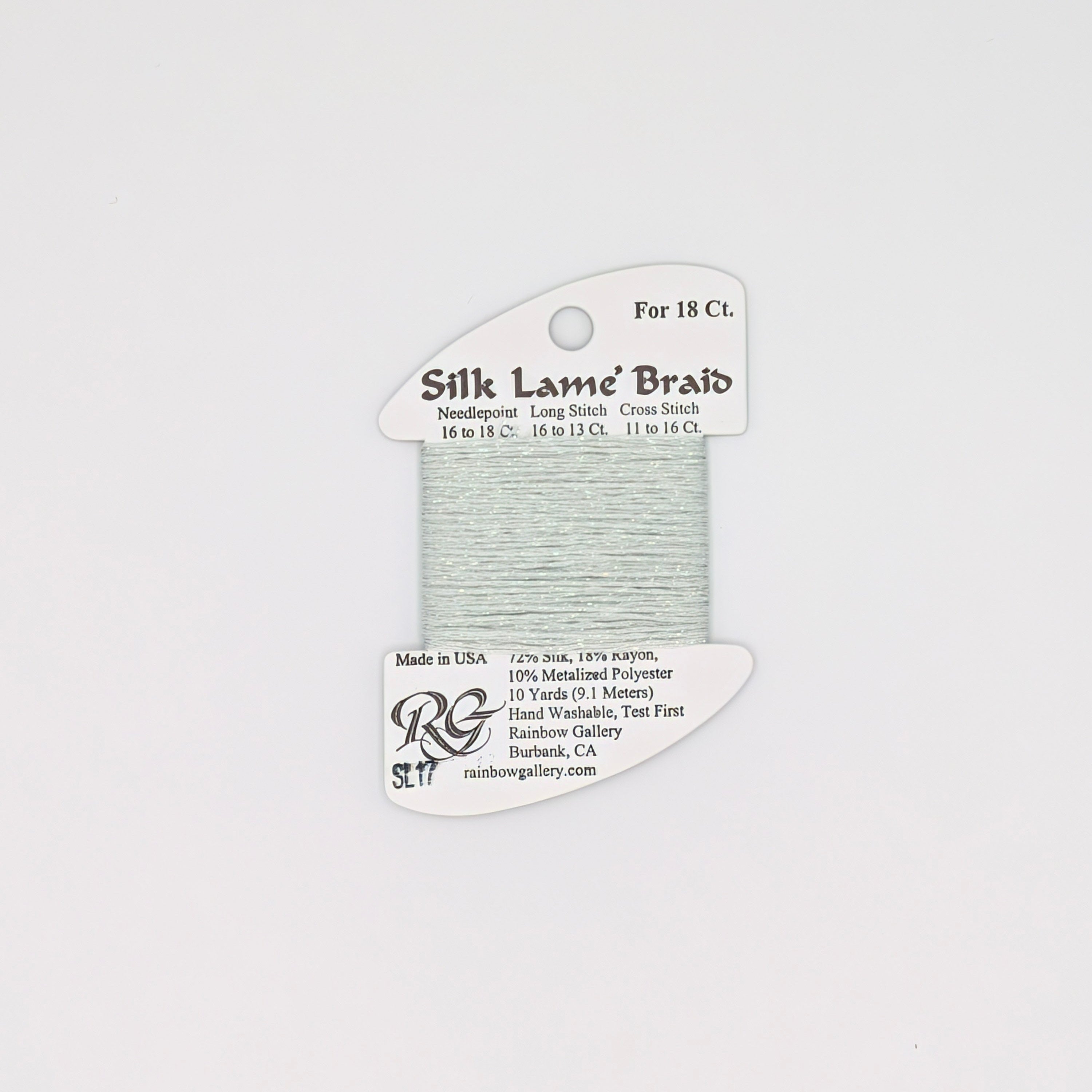 Silk Lamé Braid Surf Blue