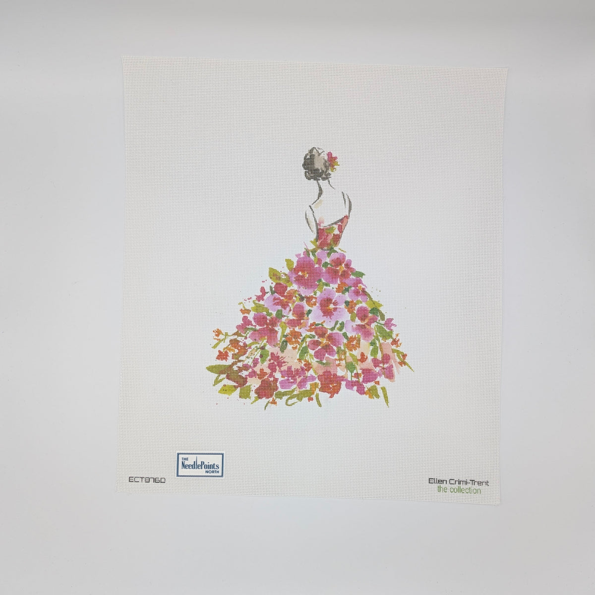Lady with Pink Flowers