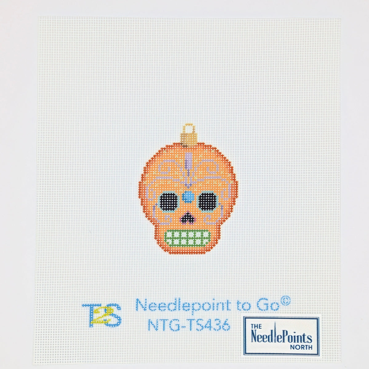 Sugar Skull Ornament/Orange