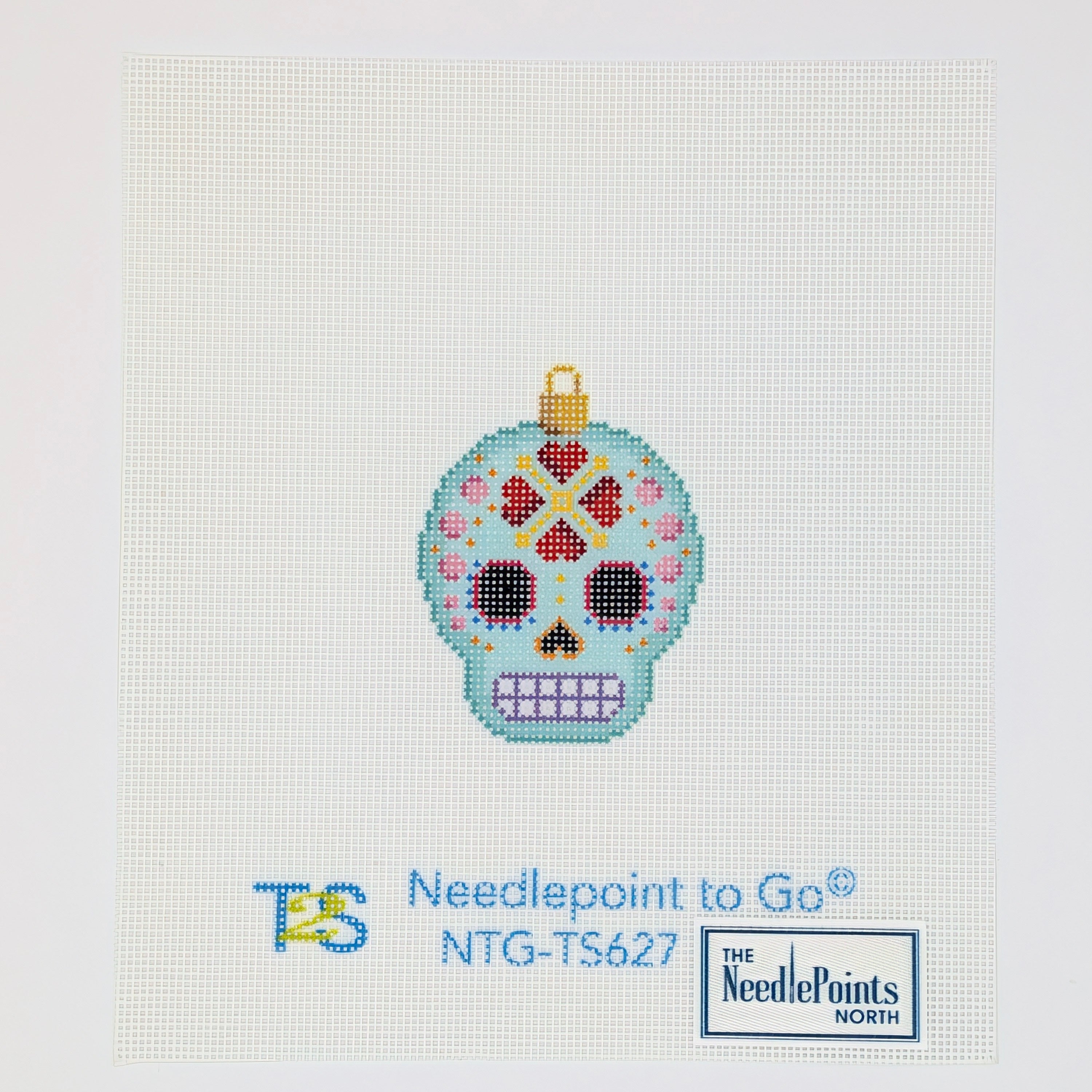 Sugar Skull Ornament/Aqua
