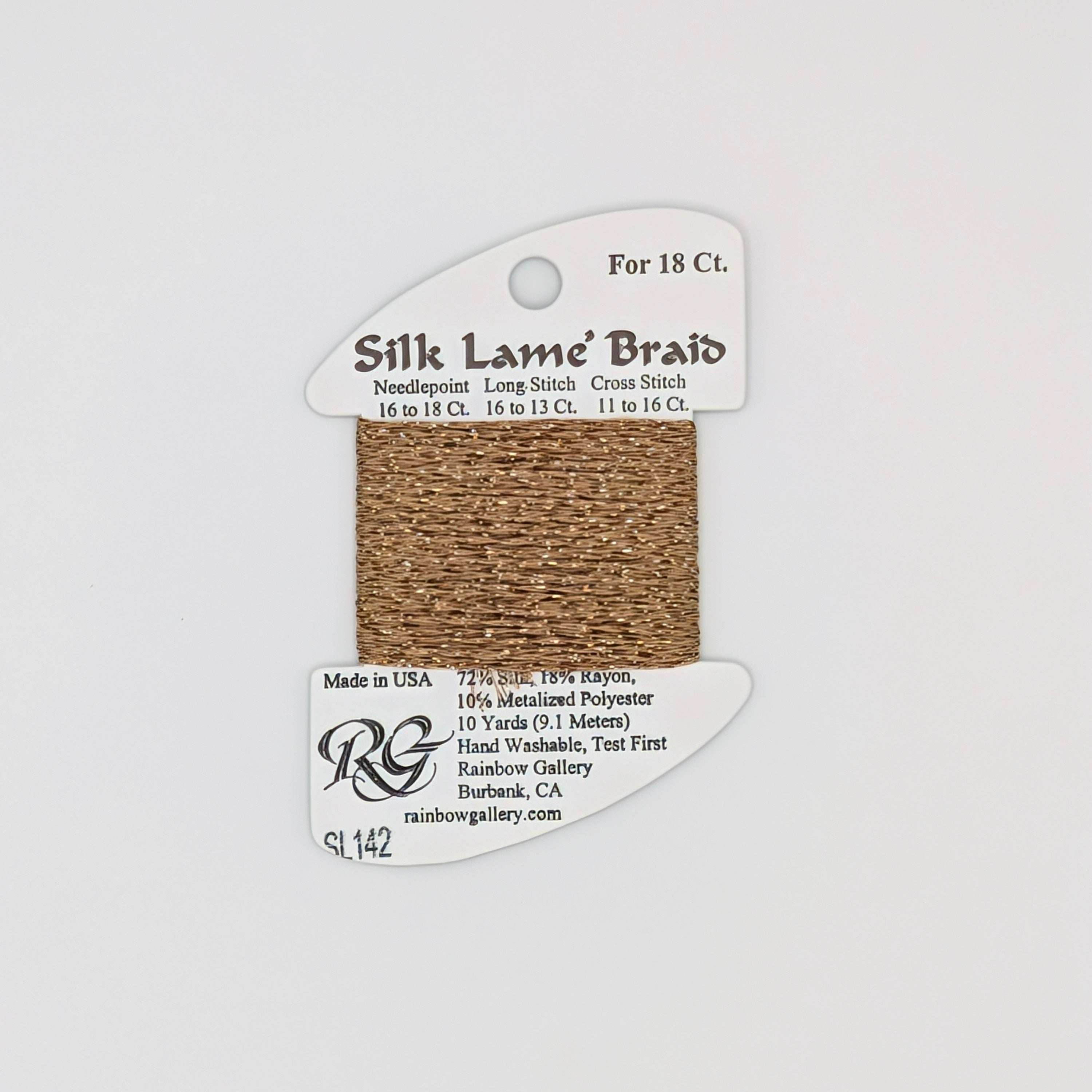 Silk Lame Braid Toasted Almond
