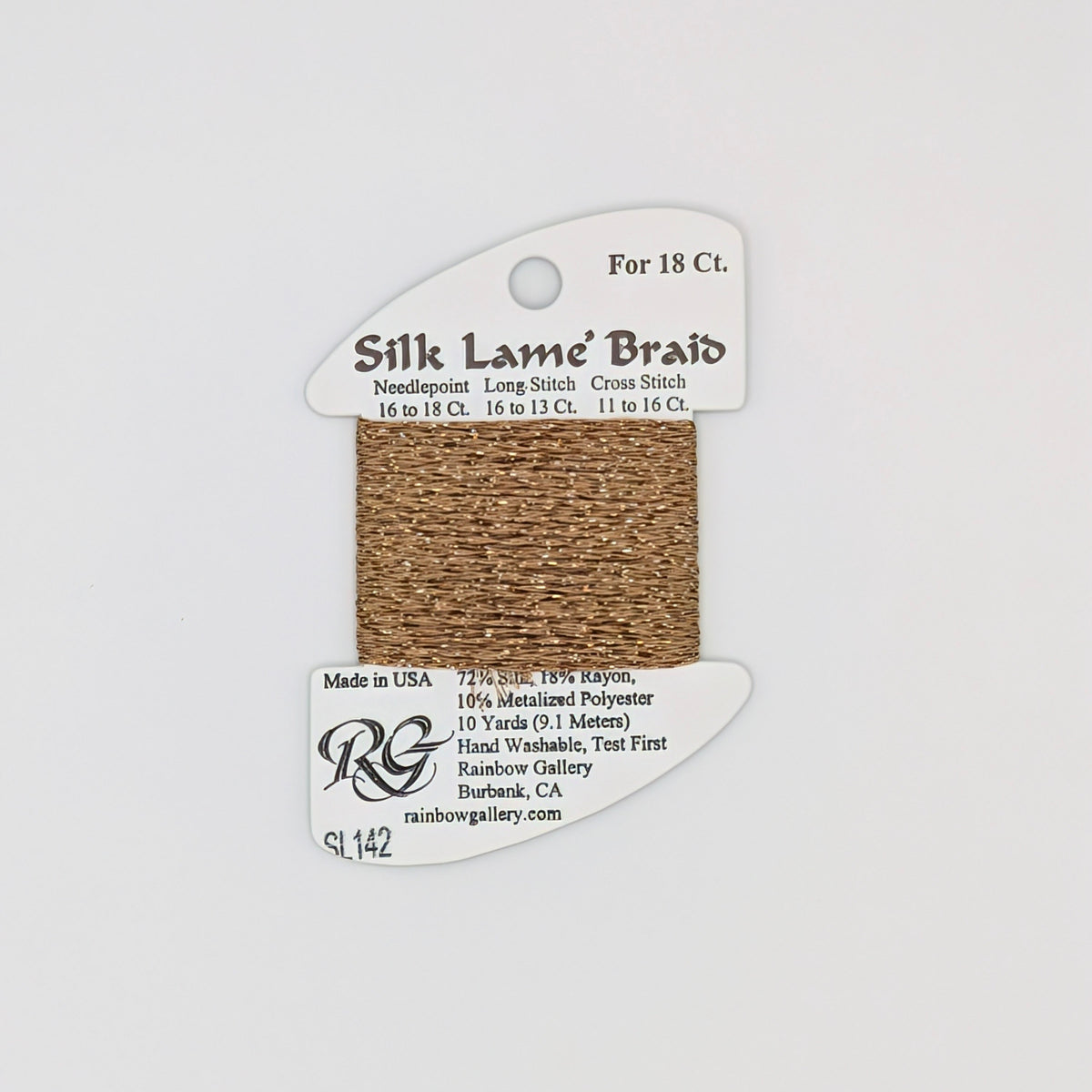 Silk Lame Braid Toasted Almond