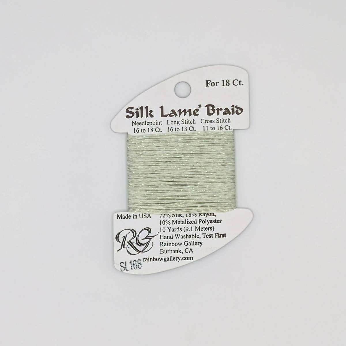 Silk Lame Braid Seafoam
