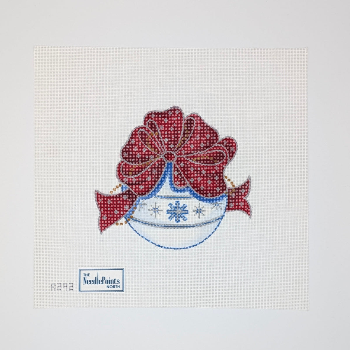 Red & Blue Ornament w/ Snowflake