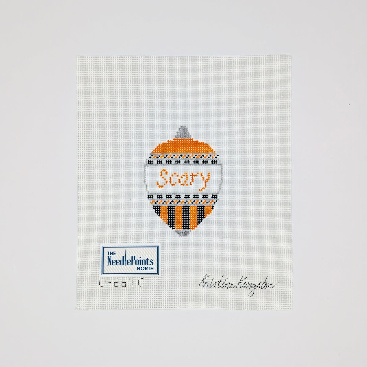 Bauble Scary Orange Black