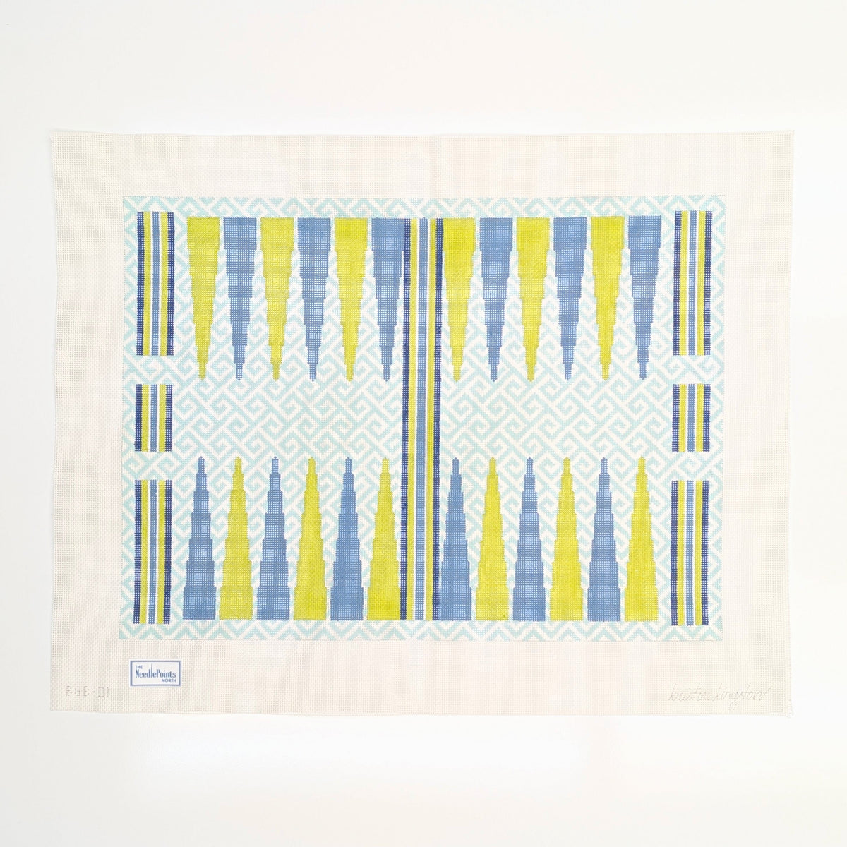 Blue & Green Backgammon Board