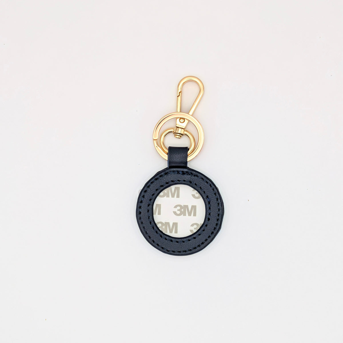 Leather Key Fob Navy Blue