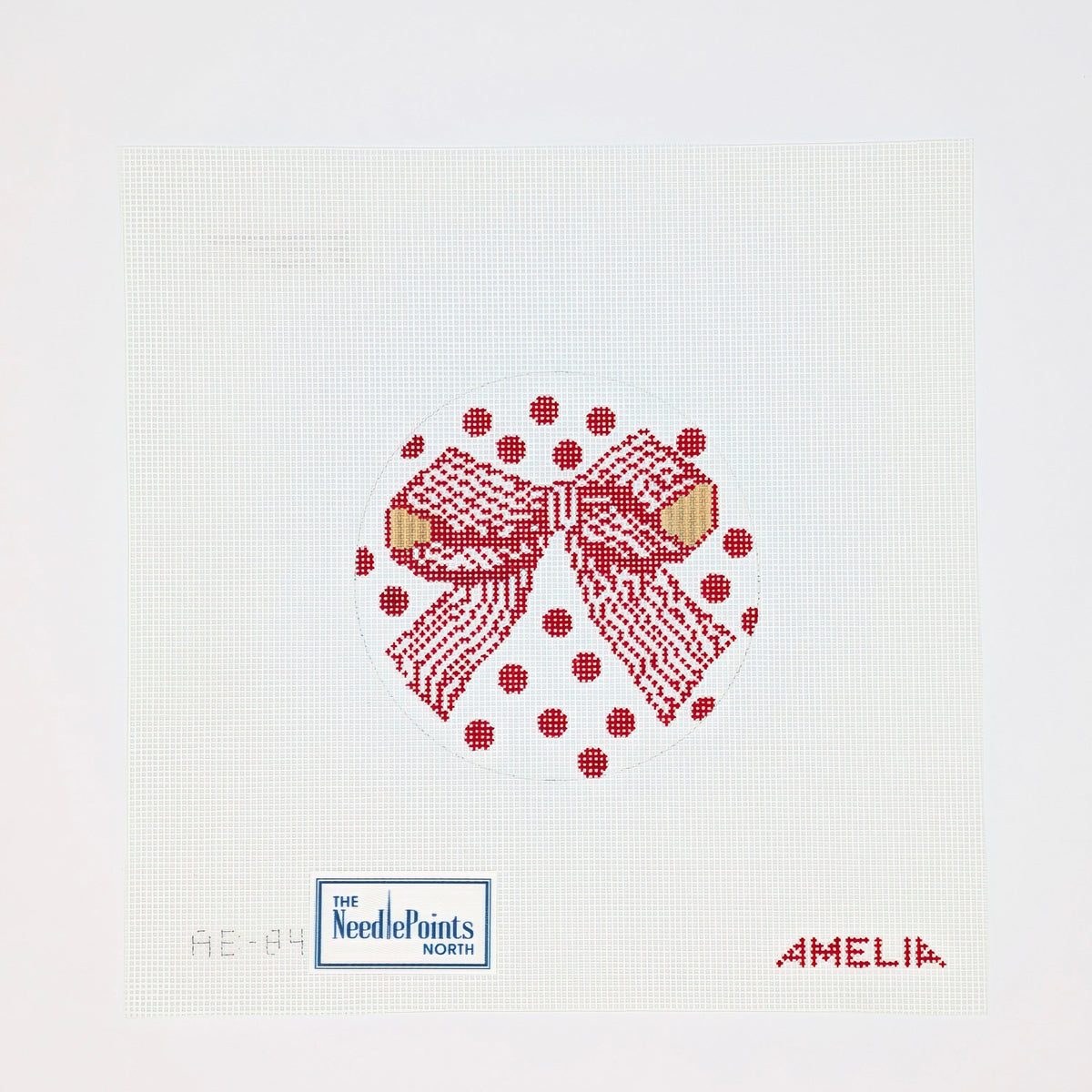 Red Bow with Red Dots Ornament