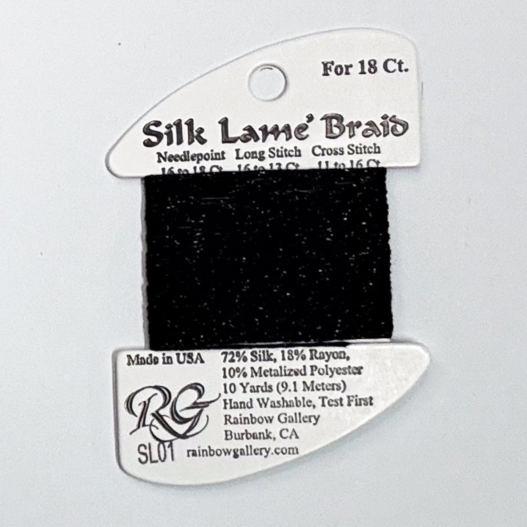 Silk Lamé Braid Black