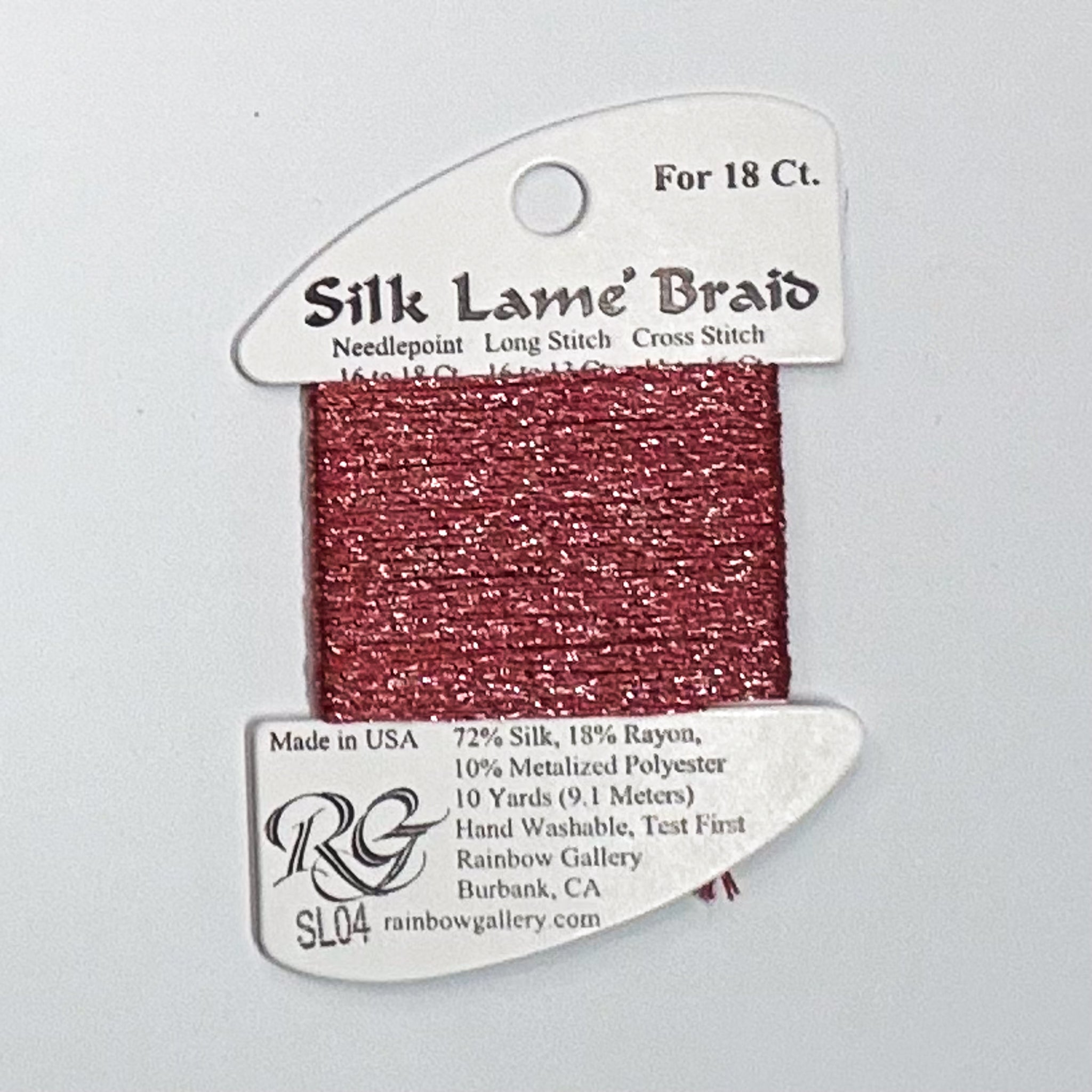 Silk Lamé Braid Antique Rose