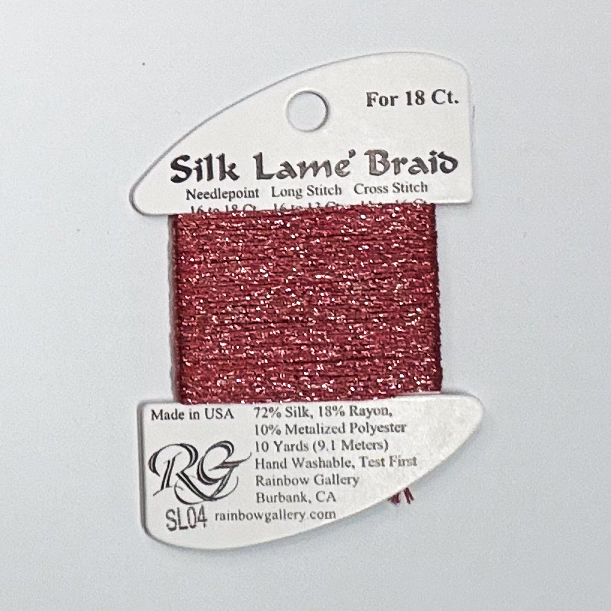Silk Lamé Braid Antique Rose