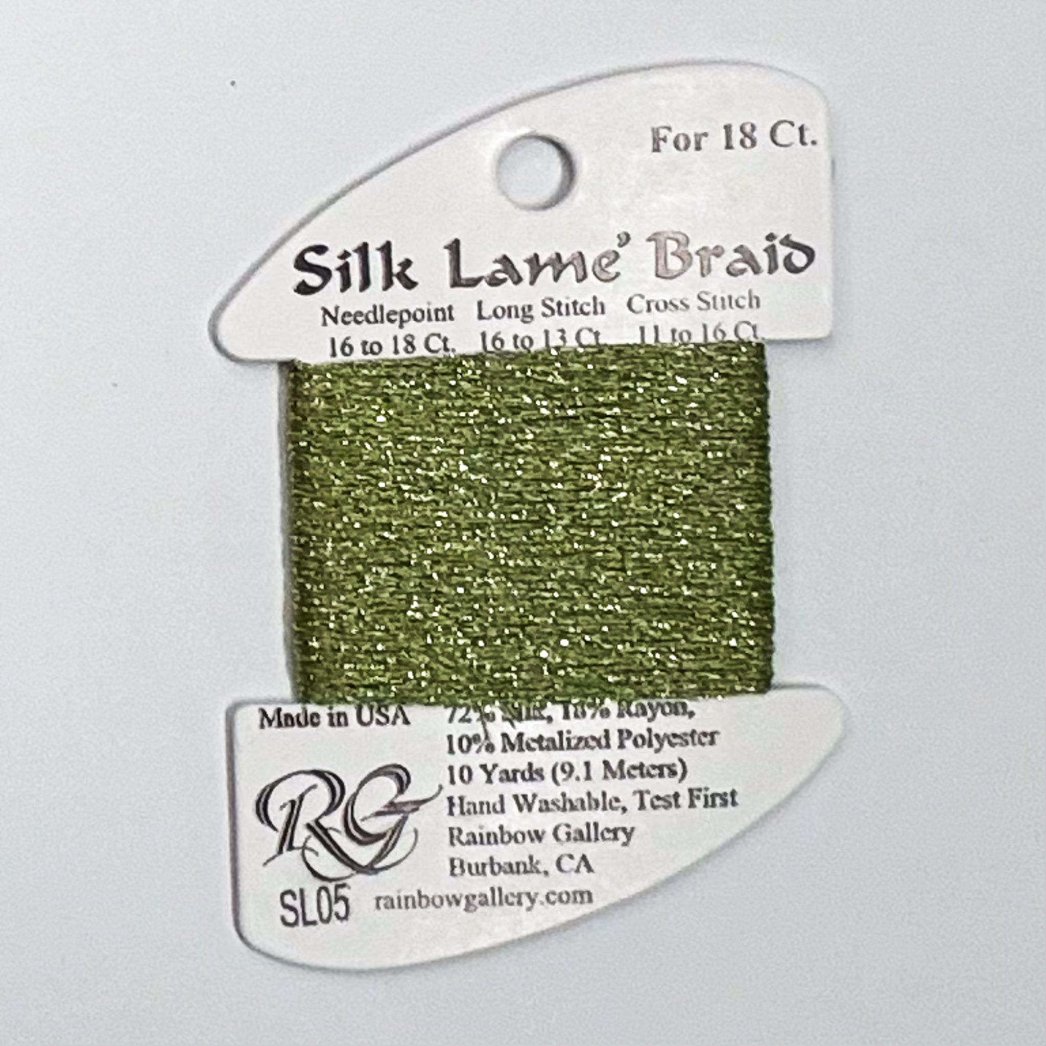 Silk Lamé Braid Avocado