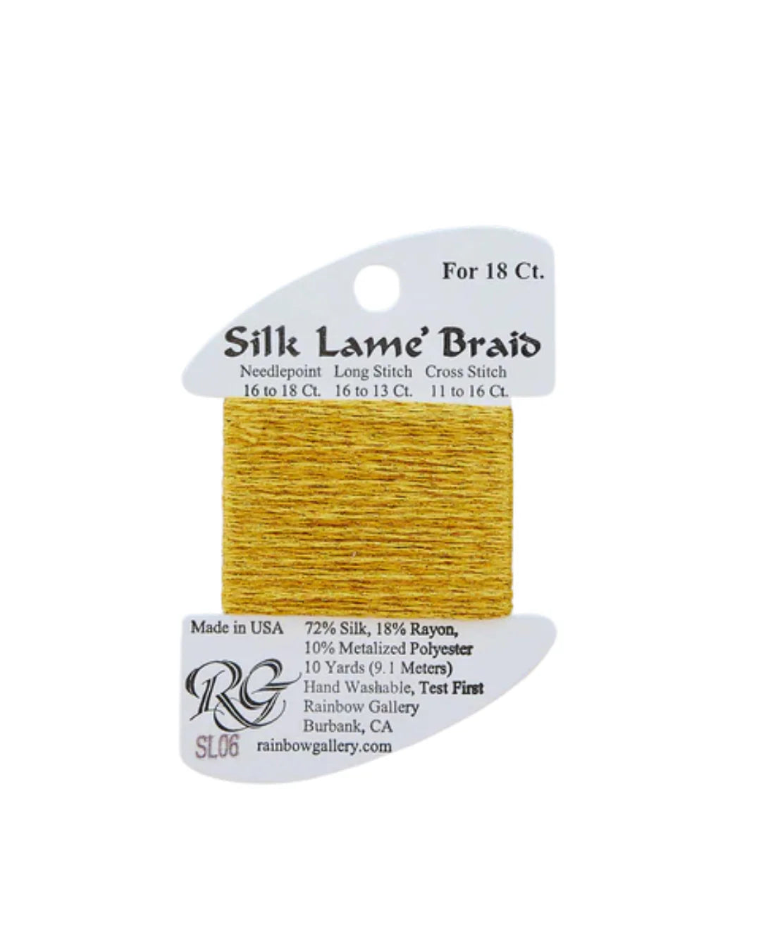 Silk Lamé Braid Gold