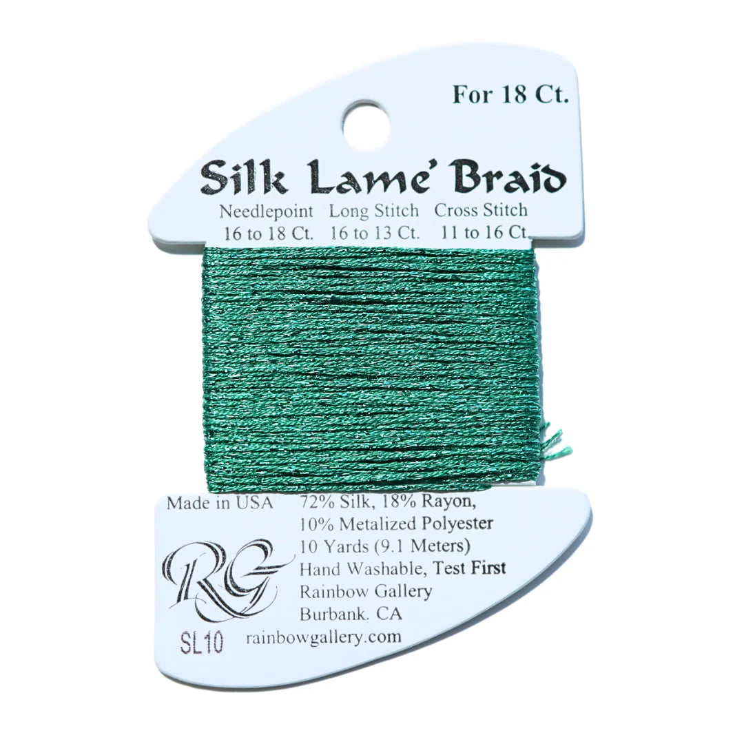 Silk Lamé Braid Green