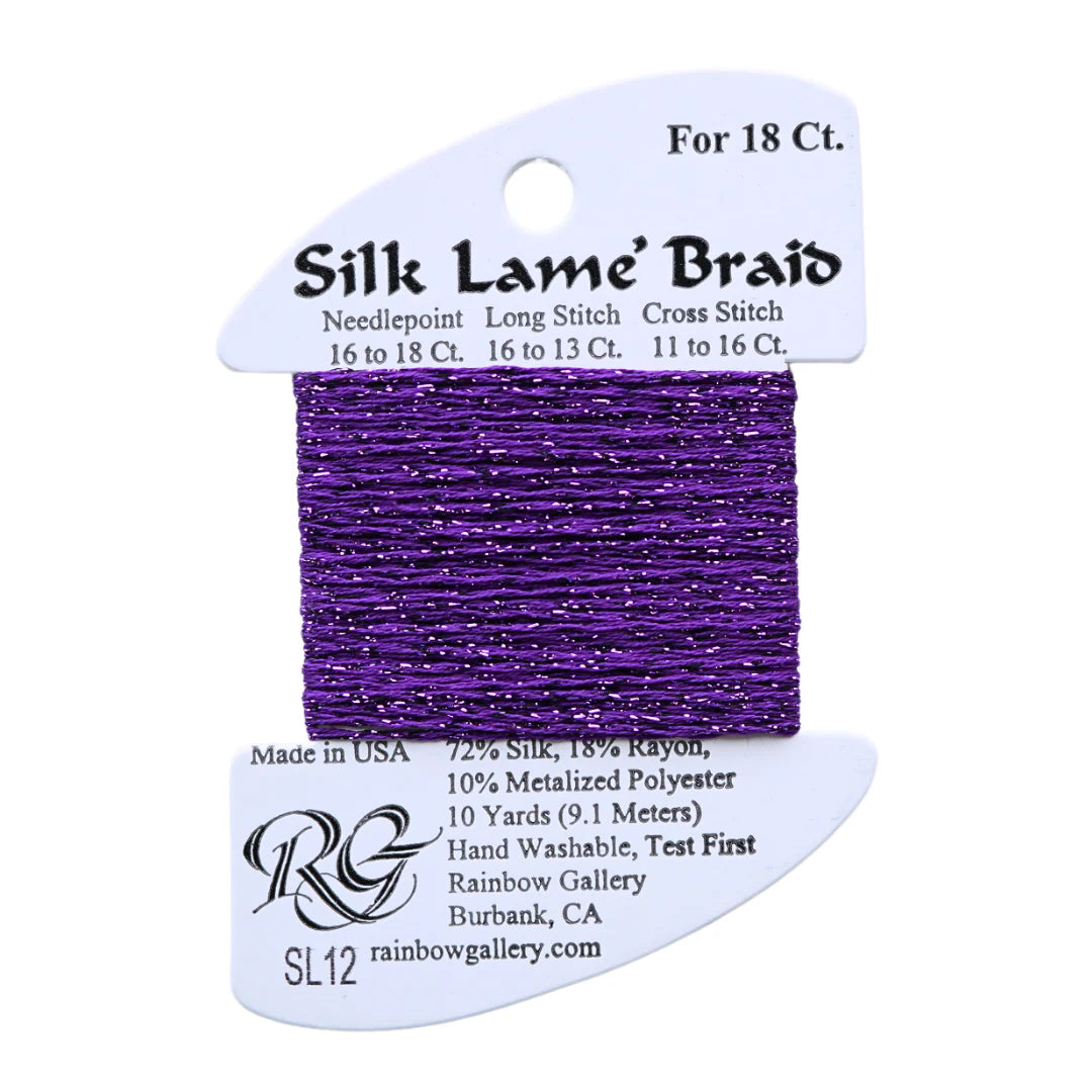 Silk Lamé Braid Purple