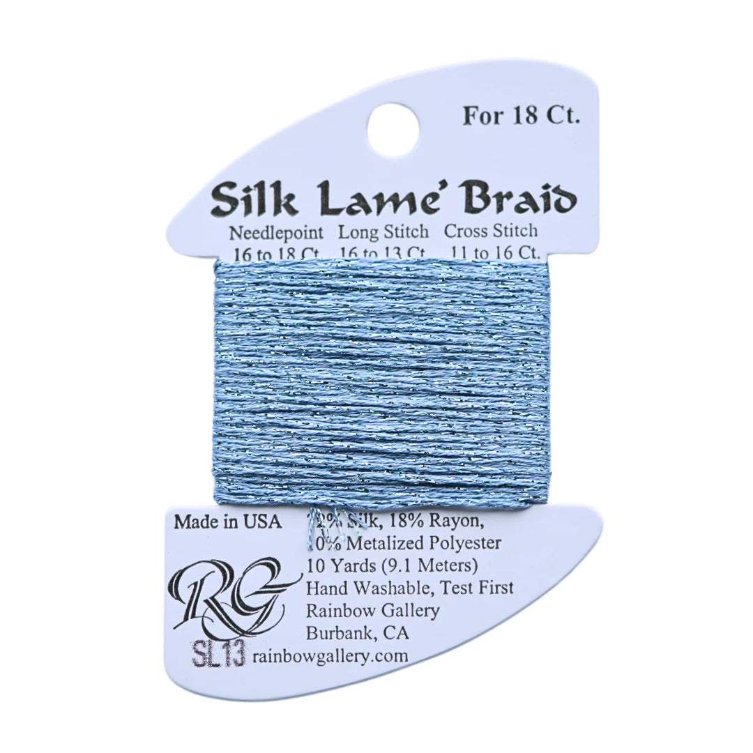 Silk Lamé Braid Sky Blue