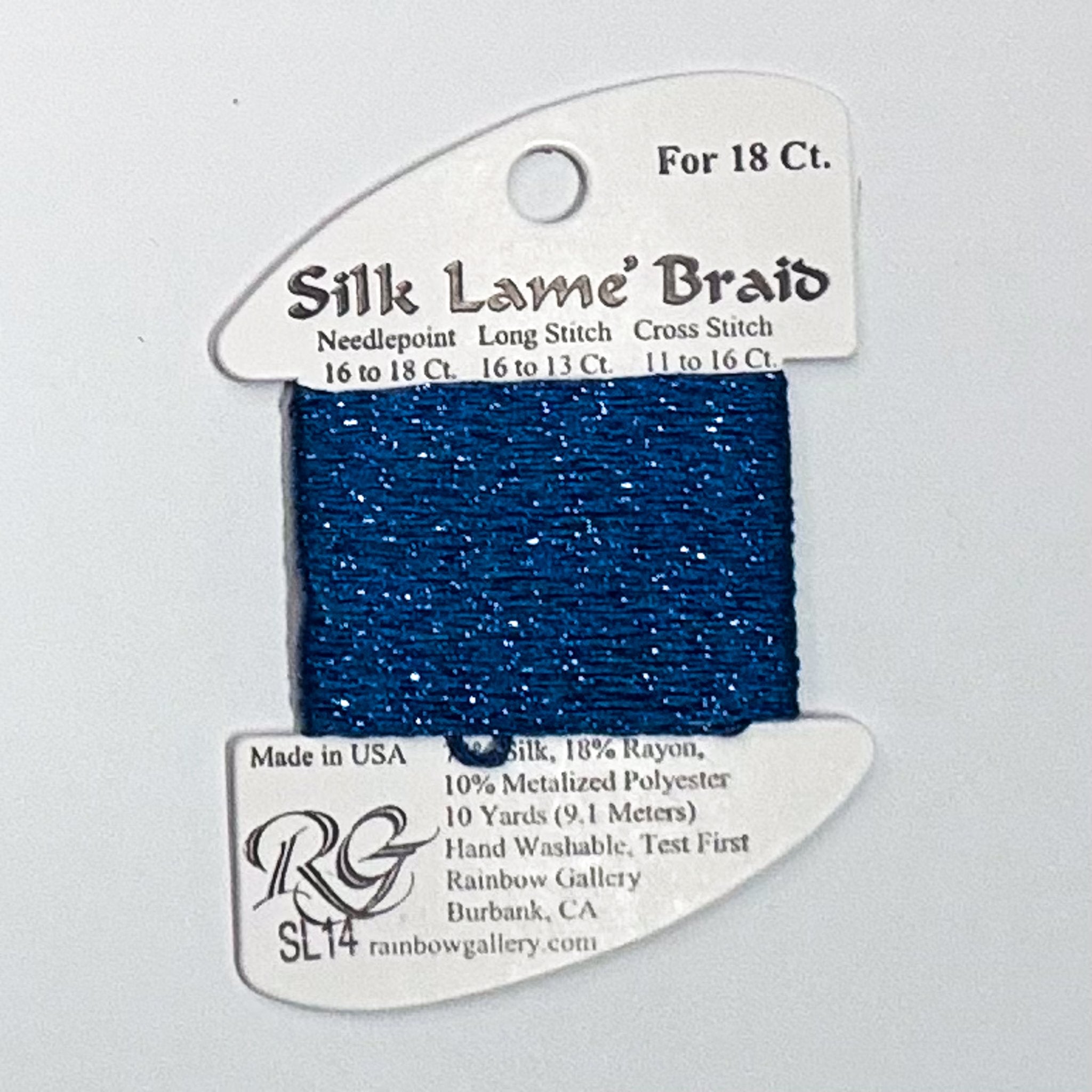 Silk Lamé Braid Blue