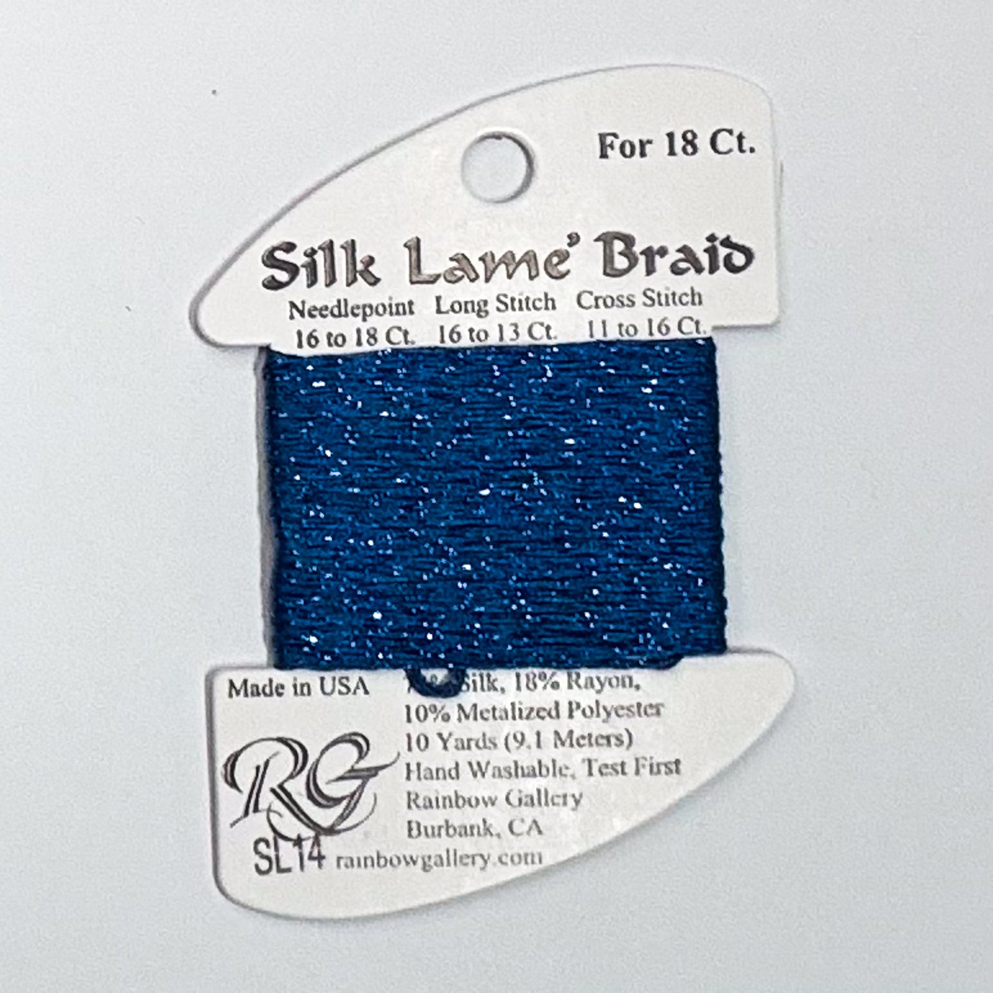 Silk Lamé Braid Blue