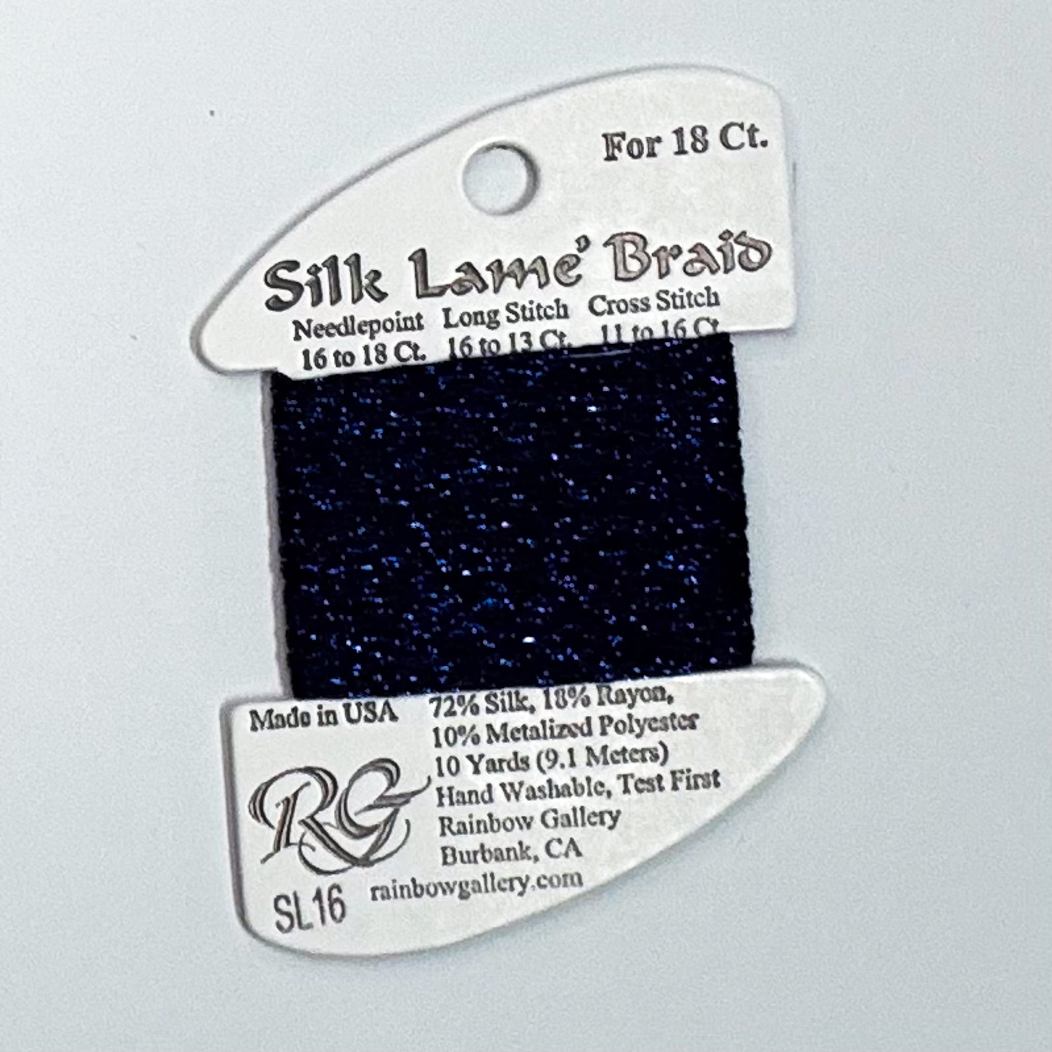 Silk Lamé Braid Navy