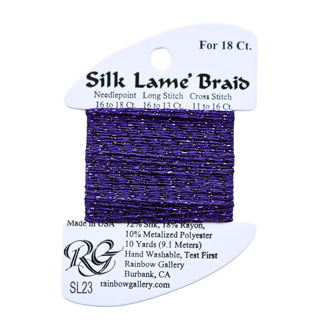 Silk Lamé Braid Dark Lavender