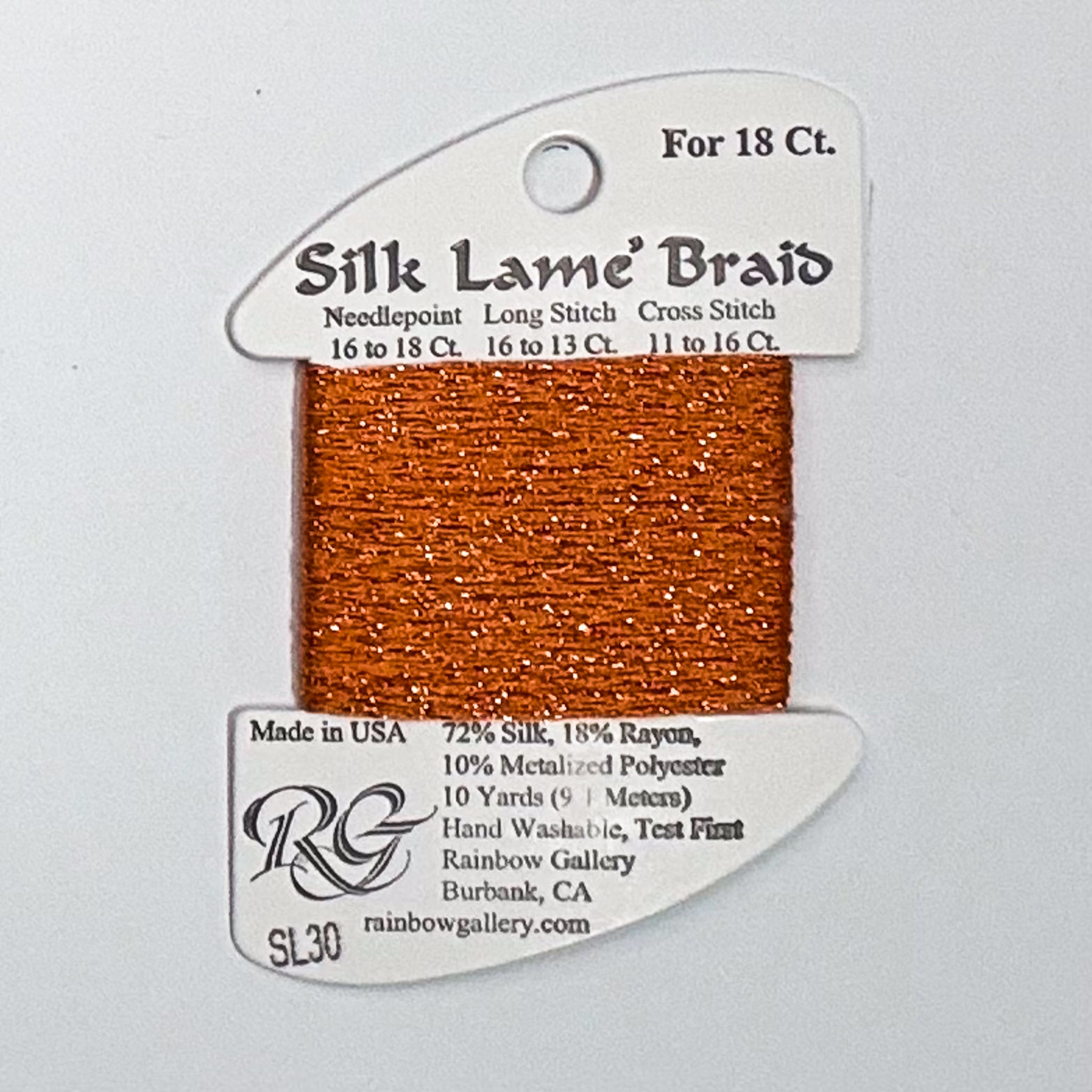 Silk Lamé Braid Orange