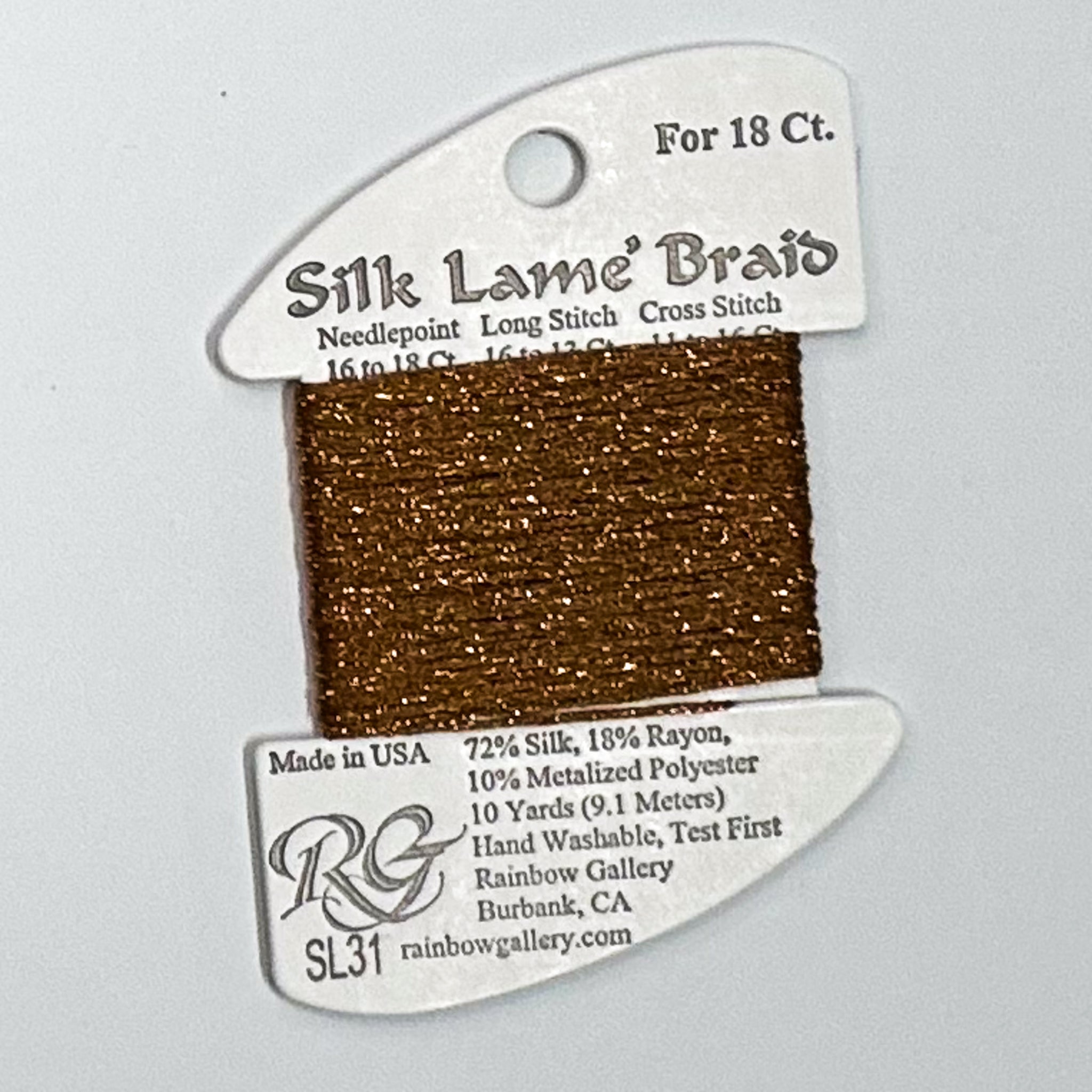 Silk Lamé Braid Copper