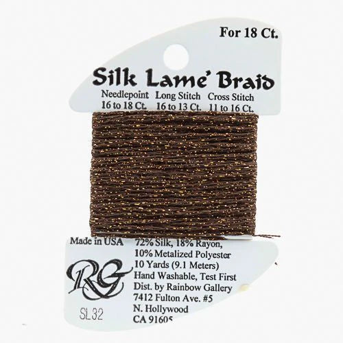 Silk Lamé Braid Coffee