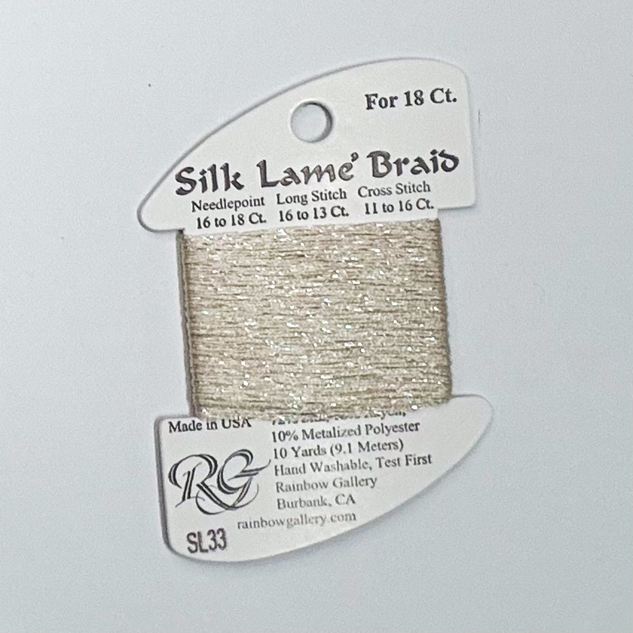 Silk Lamé Braid Eggshell