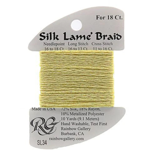 Silk Lame Braid SL34 Lemon