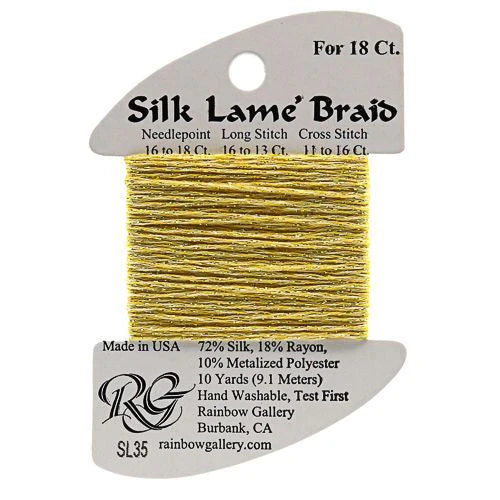 Silk Lamé Braid Buttercup
