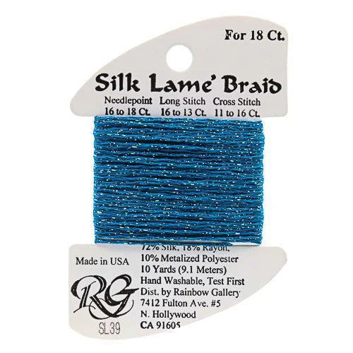 Silk Lamé Braid Lagoon