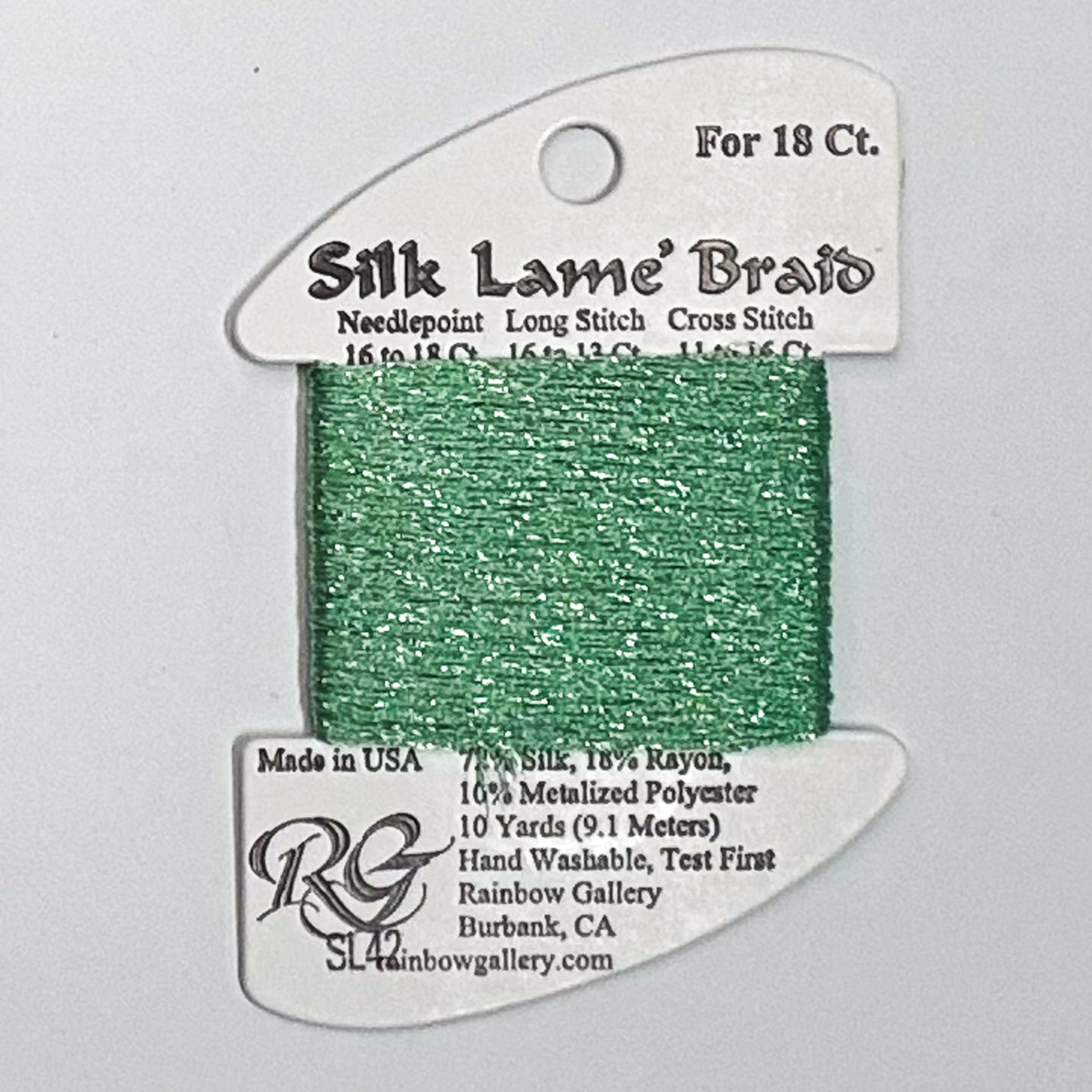 Silk Lamé Braid Mint