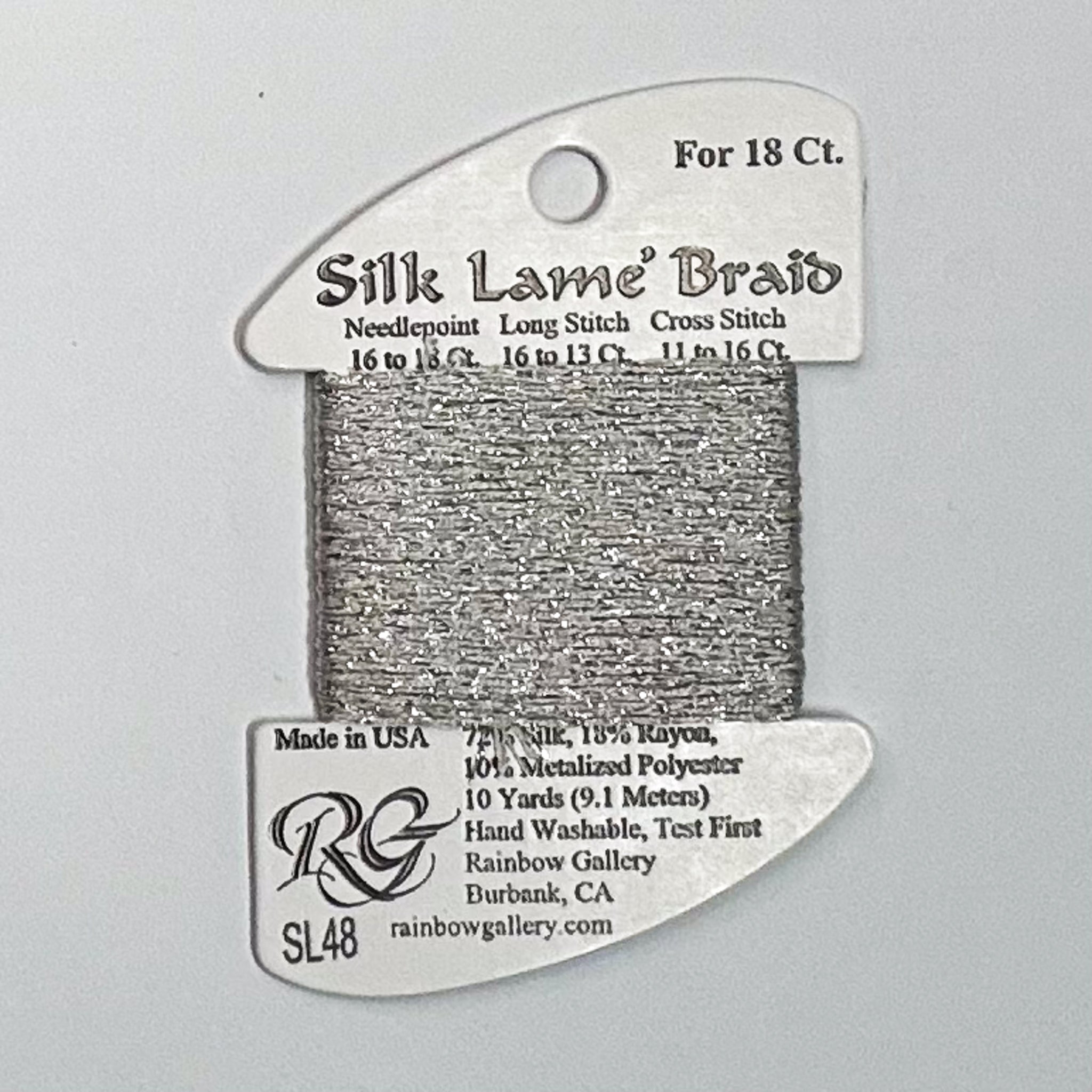 Silk Lamé Braid Silver