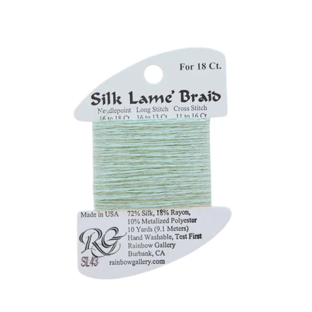Silk Lamé Braid Lite Mint