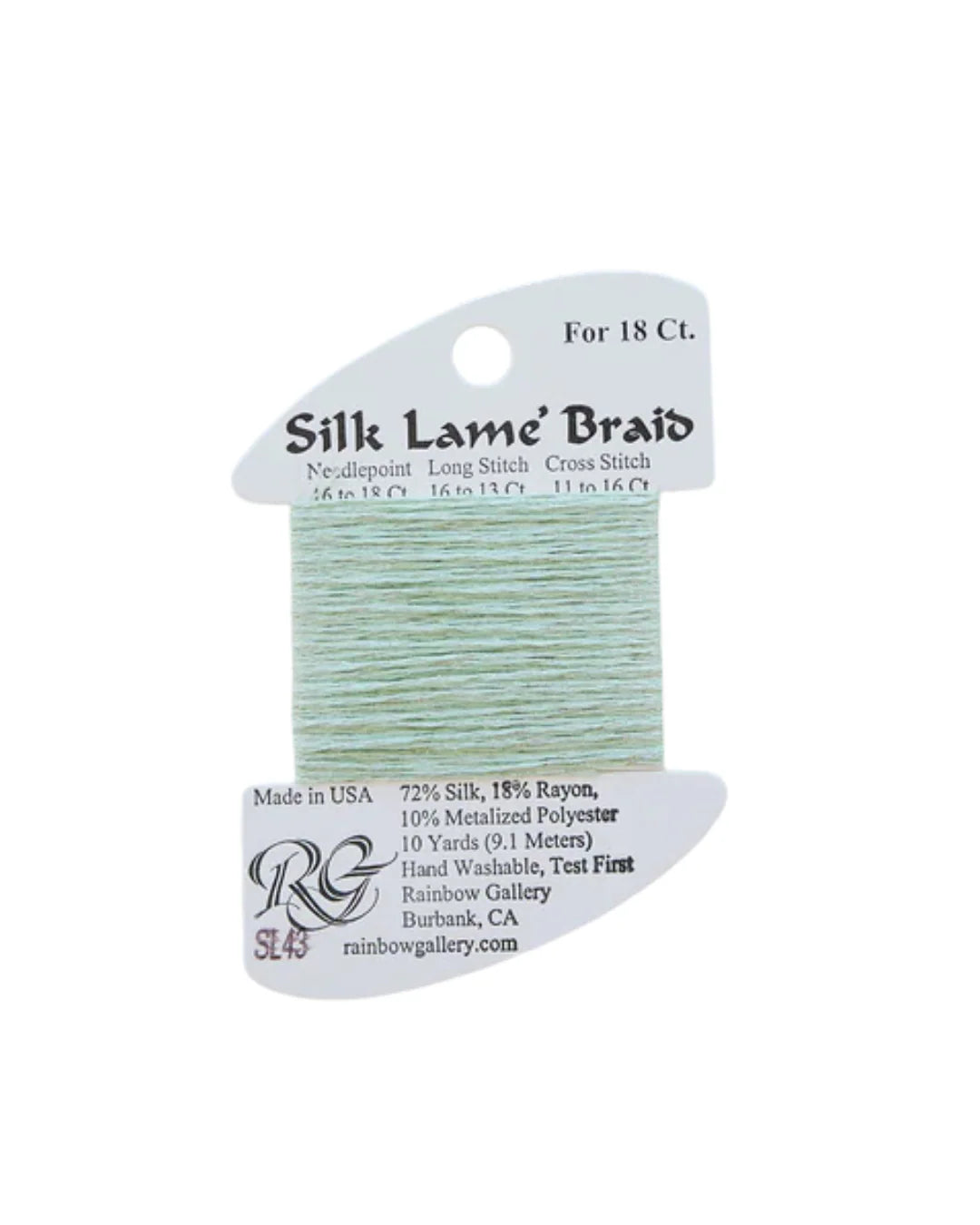 Silk Lamé Braid Lite Mint