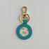 Leather Key Fob Aqua