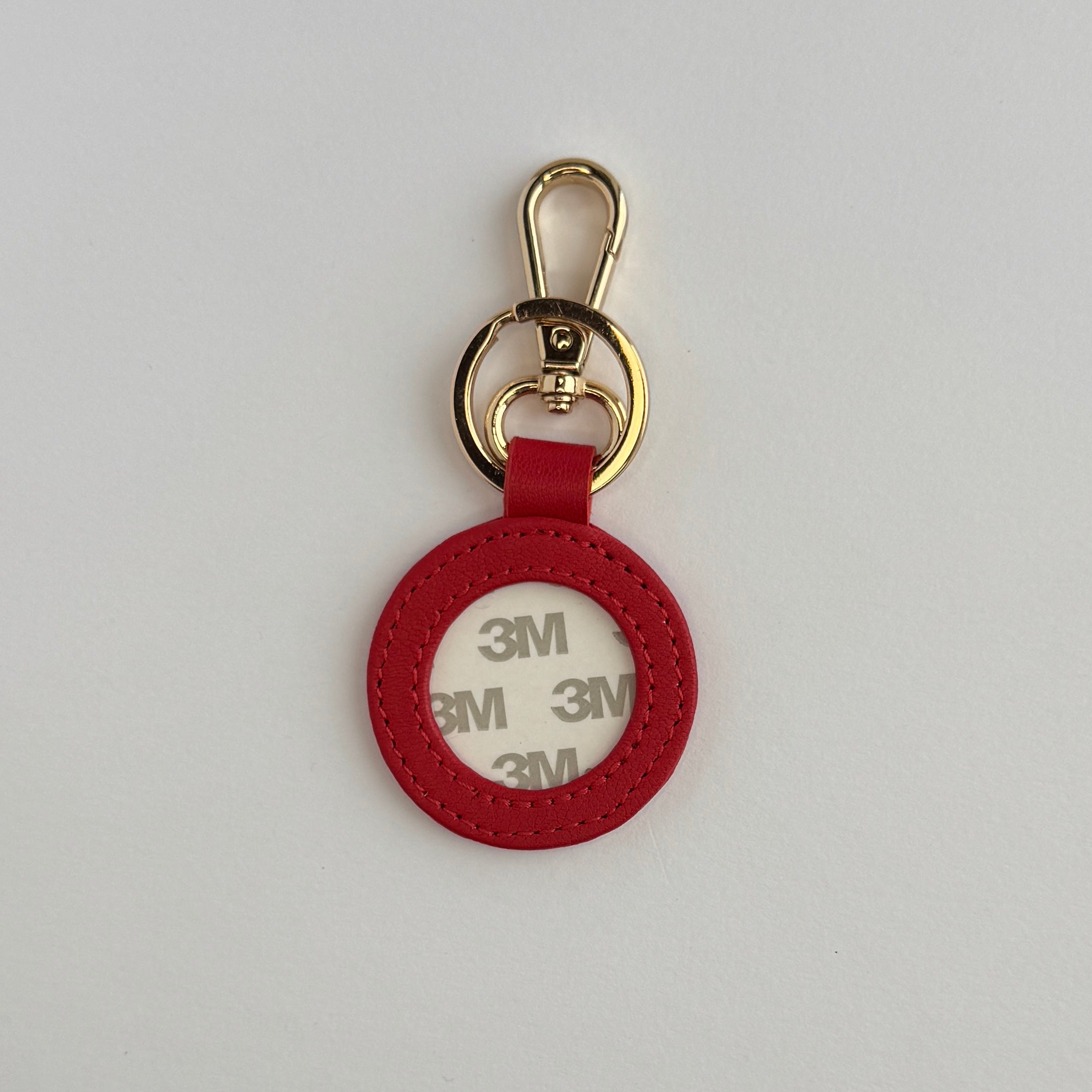 Leather Key Fob Red