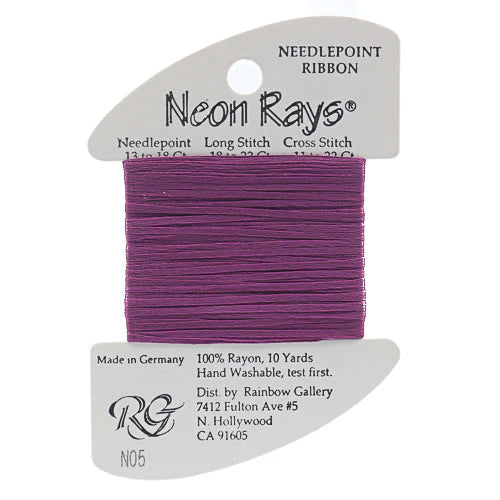Neon Rays Dark Mauve